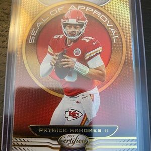 Patrick Mahomes RARE seal of approval card